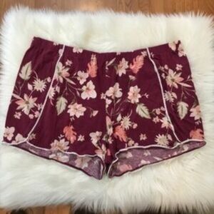 NWT XXL SONOMA Cotton Blend Floral Lace Pajama Sleep Shorts